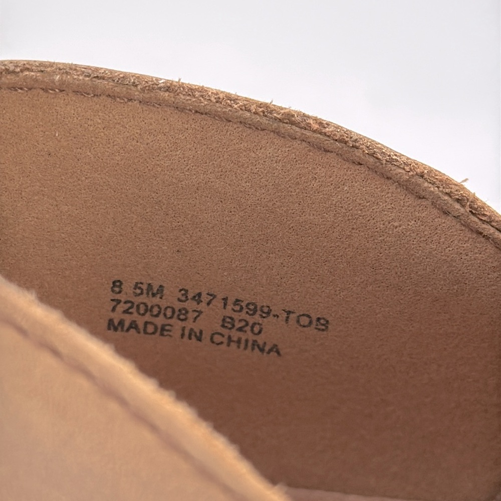 Frye & Co - women’s Rubie Slip on Booties Tan Leather heeled ankle Boots SZ 8.5 - Picture 4 of 8
